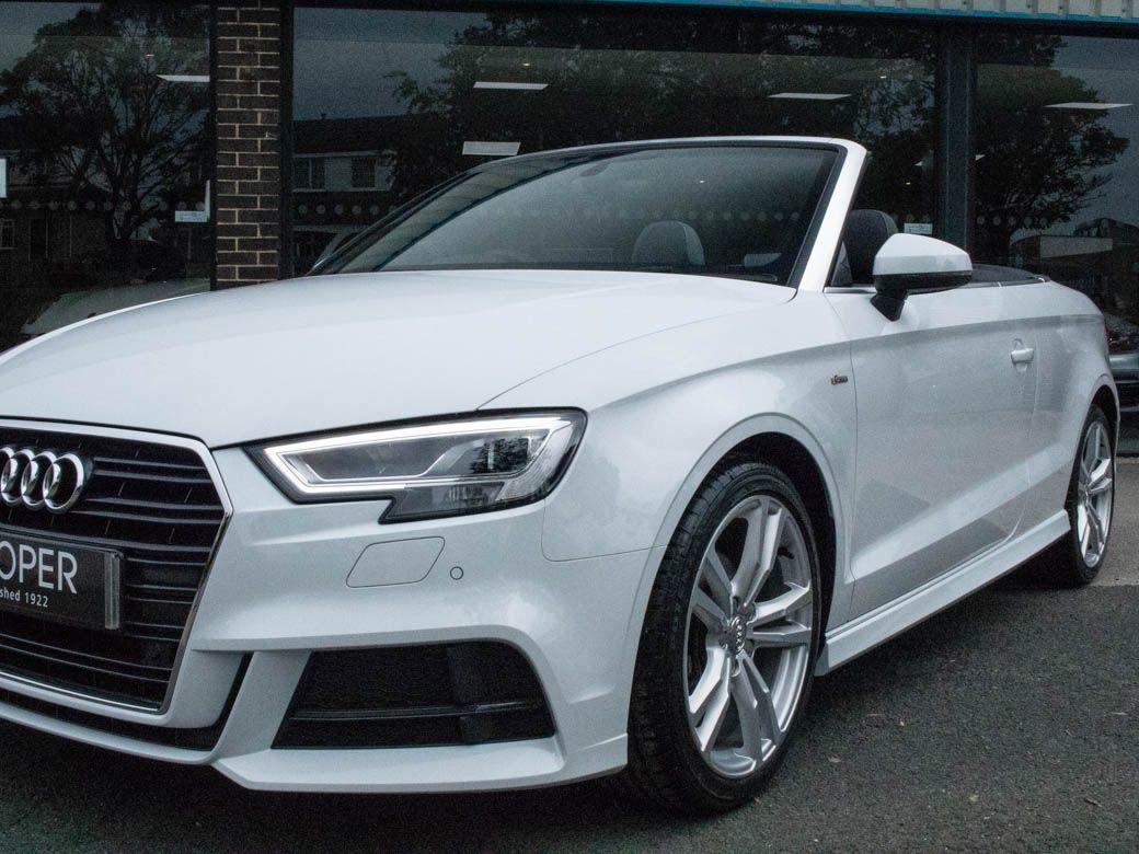 Audi A3 Cabriolet 1.5 TFSI S Line S tronic 150ps Convertible Petrol Glacier White Metallic