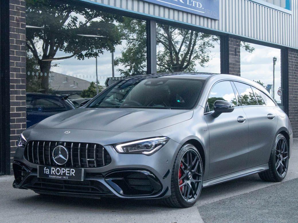 Mercedes-Benz CLA 2.0 CLA 45 S Shooting Brake 4MATIC+ Plus Auto 421ps Estate Petrol Designo Mountain Grey MagnoMercedes-Benz CLA 2.0 CLA 45 S Shooting Brake 4MATIC+ Plus Auto 421ps Estate Petrol Designo Mountain Grey Magno at fa Roper Ltd Bradford