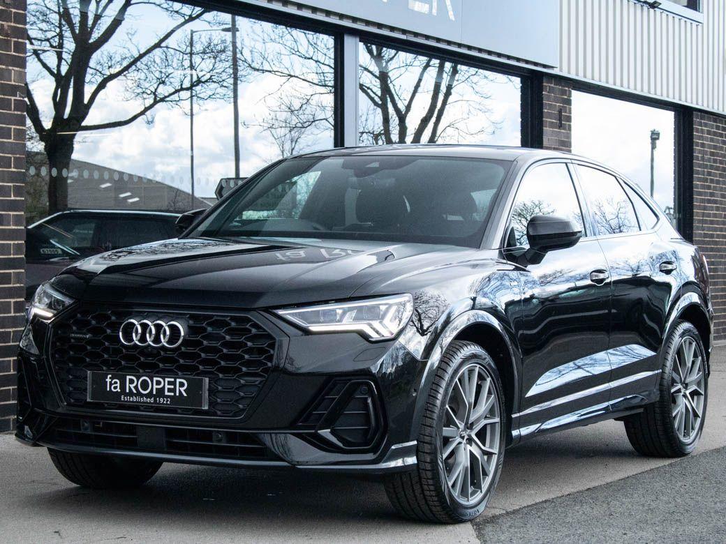 Audi Q3 Sportback 2.0TFSI 45 Vorsprung quattro S-tronic Estate Petrol Mythos Black MetallicAudi Q3 Sportback 2.0TFSI 45 Vorsprung quattro S-tronic Estate Petrol Mythos Black Metallic at fa Roper Ltd Bradford