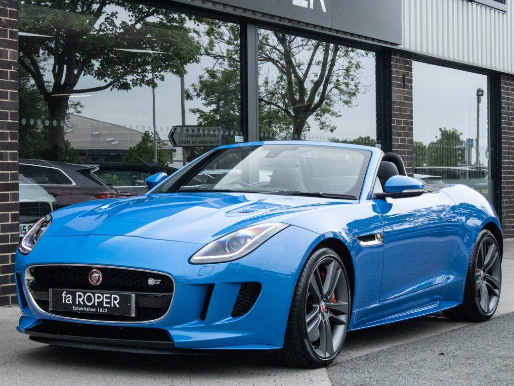 Jaguar F-Type Convertible 3.0 V6 S British Design Edition AWD Auto 380ps Convertible Petrol Ultra Blue MetallicJaguar F-Type Convertible 3.0 V6 S British Design Edition AWD Auto 380ps Convertible Petrol Ultra Blue Metallic at fa Roper Ltd Bradford