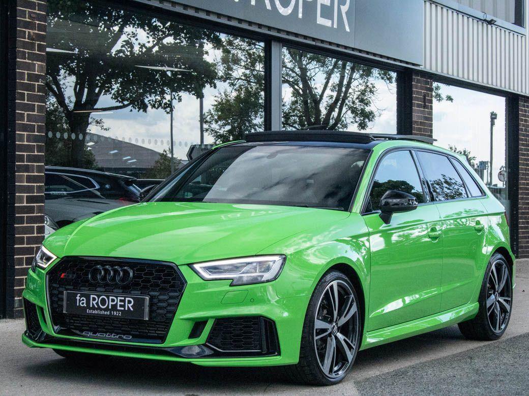 Audi RS3 2.5 TFSI Sport Edition quattro S-tronic 400ps Hatchback Petrol Kyalami GreenAudi RS3 2.5 TFSI Sport Edition quattro S-tronic 400ps Hatchback Petrol Kyalami Green at fa Roper Ltd Bradford