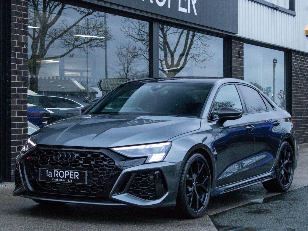 Audi RS3 2.5 TFSI Carbon Black Edition quattro S tronic 400ps Saloon Petrol Daytona Grey MetallicAudi RS3 2.5 TFSI Carbon Black Edition quattro S tronic 400ps Saloon Petrol Daytona Grey Metallic at fa Roper Ltd Bradford