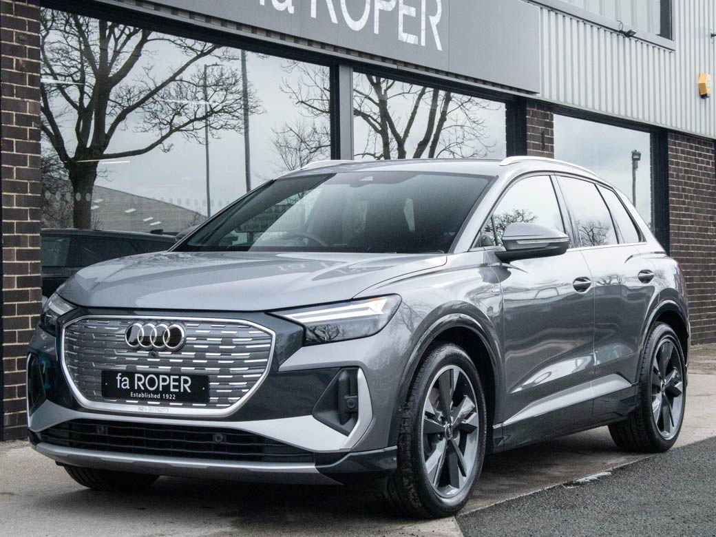 Audi Q4 e-tron e-tron 40 S Line SUV Auto 150kw 204ps SUV Electric Typhoon Grey MetallicAudi Q4 e-tron e-tron 40 S Line SUV Auto 150kw 204ps SUV Electric Typhoon Grey Metallic at fa Roper Ltd Bradford