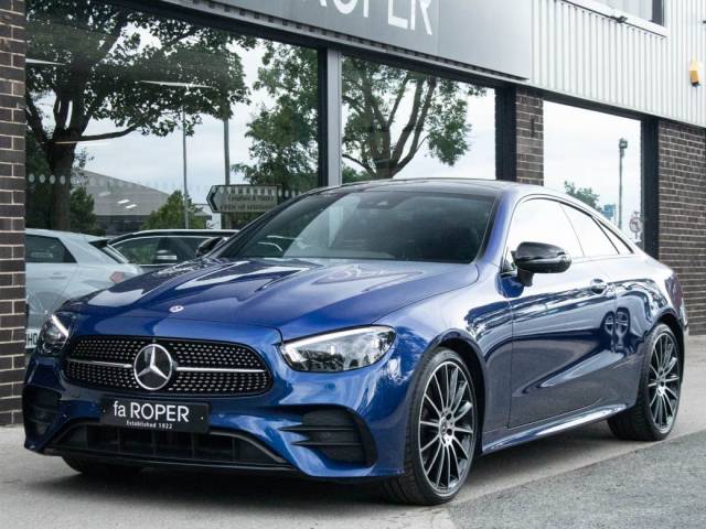 Mercedes-Benz E Class 2.0 Coupe E220d AMG Line Night Edition Premium Plus 9G Tronic Auto Coupe Diesel Brilliant Blue Metallic