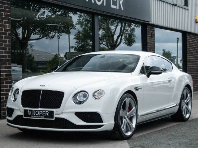 Bentley Continental GT 4.0 V8S 528ps AWD Mulliner Driving Specification Coupe Petrol Glacier White