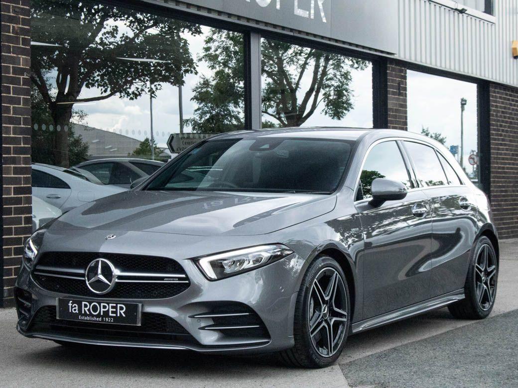 Mercedes-Benz A Class 2.0 A35 AMG Premium 4MATIC DCT Auto 306ps Hatchback Petrol Mountain Grey MetallicMercedes-Benz A Class 2.0 A35 AMG Premium 4MATIC DCT Auto 306ps Hatchback Petrol Mountain Grey Metallic at fa Roper Ltd Bradford