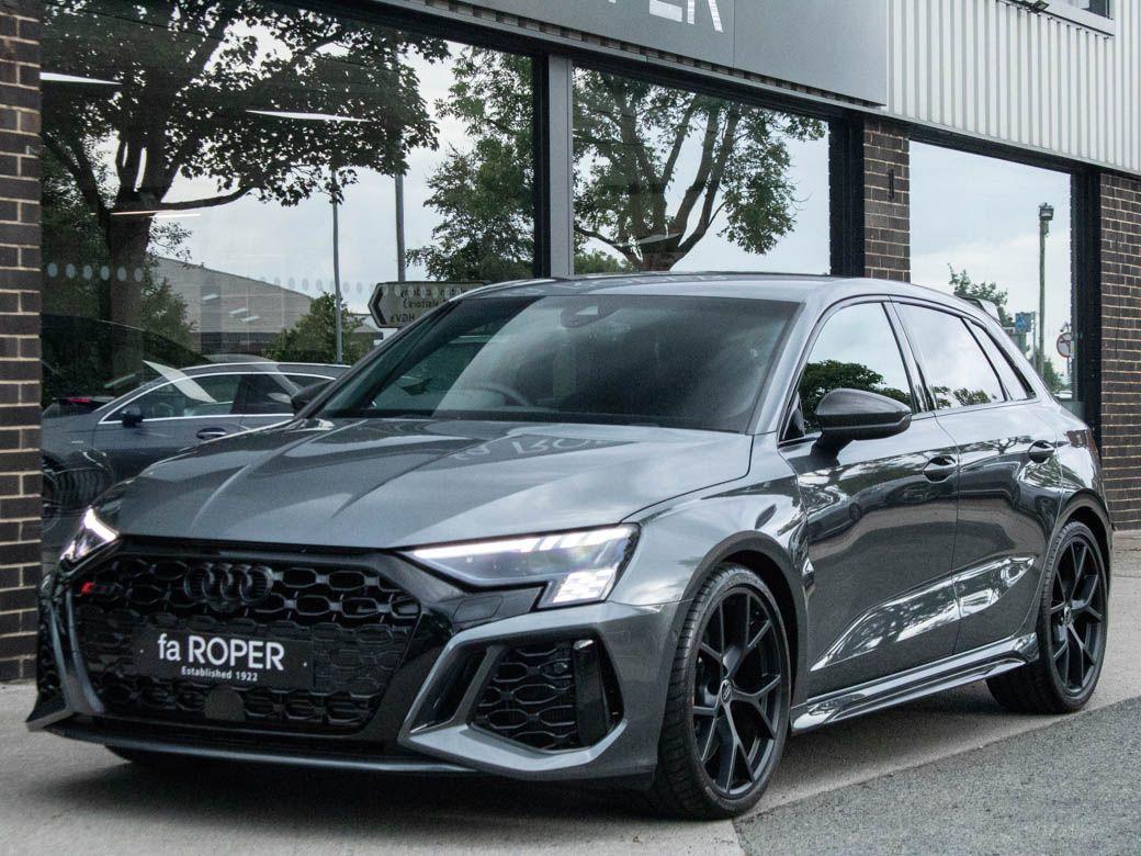 Audi RS3 2.5 TFSI Sportback Carbon Black Edition quattro S tronic 400ps Hatchback Petrol Daytona Grey MetallicAudi RS3 2.5 TFSI Sportback Carbon Black Edition quattro S tronic 400ps Hatchback Petrol Daytona Grey Metallic at fa Roper Ltd Bradford