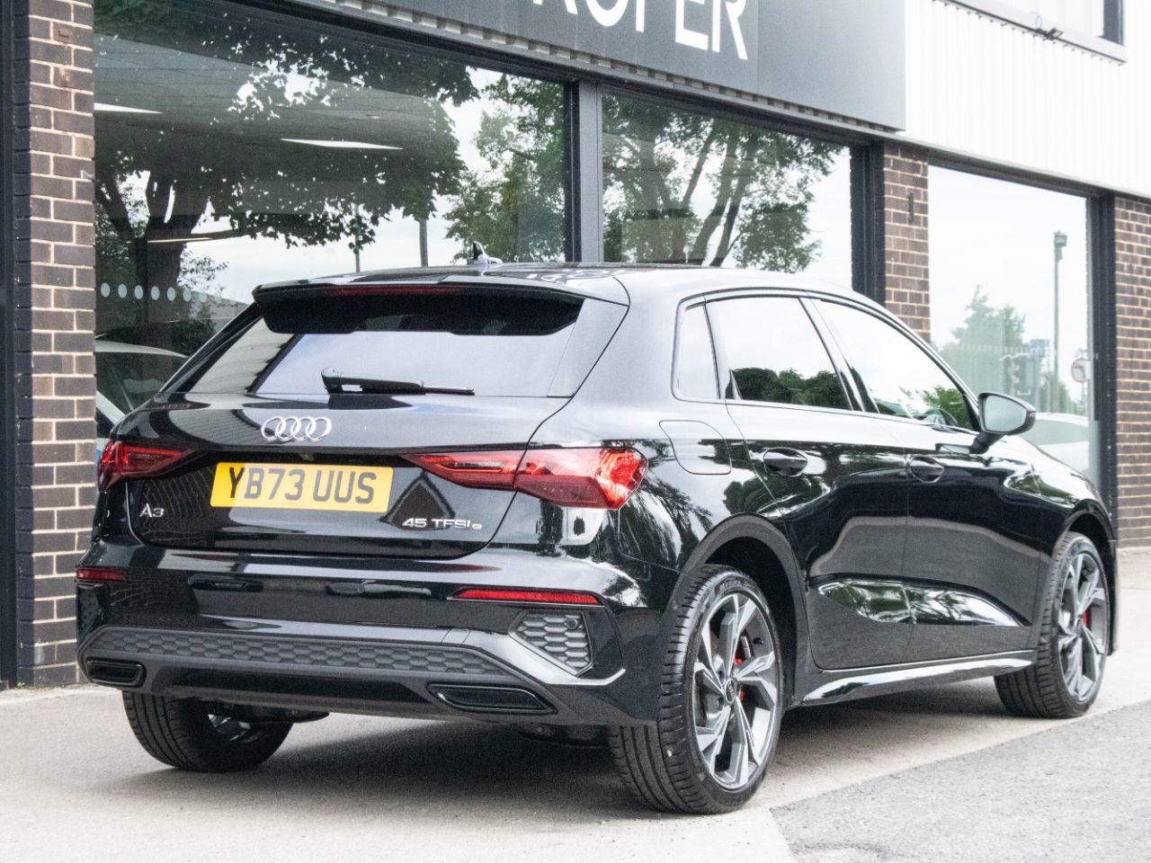 Audi A3 Sportback 1.4 TFSIe 45 S Line Competition PHEV S tronic 245ps Hatchback Petrol / Electric Hybrid Mythos Black Metallic