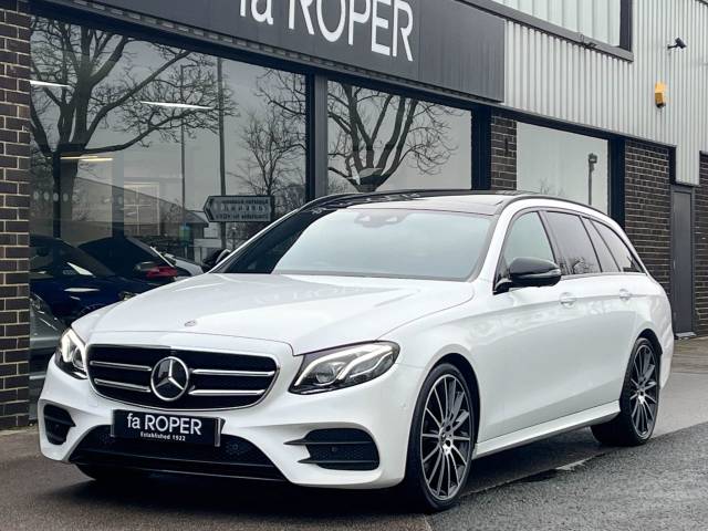 Mercedes-Benz E Class 2.0 E220d AMG Line Night Edition Premium Plus Estate 9G tronic Estate Diesel Polar White