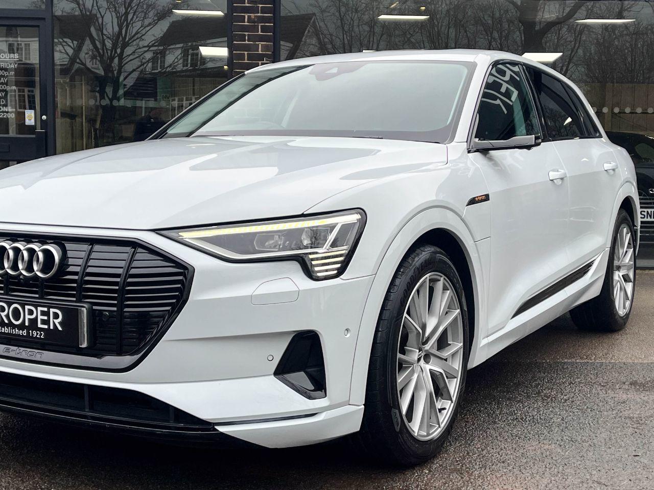 Audi E-tron 0.0 55 Launch Edition quattro SUV 95kWh Auto Estate Electric Glacier White Metallic