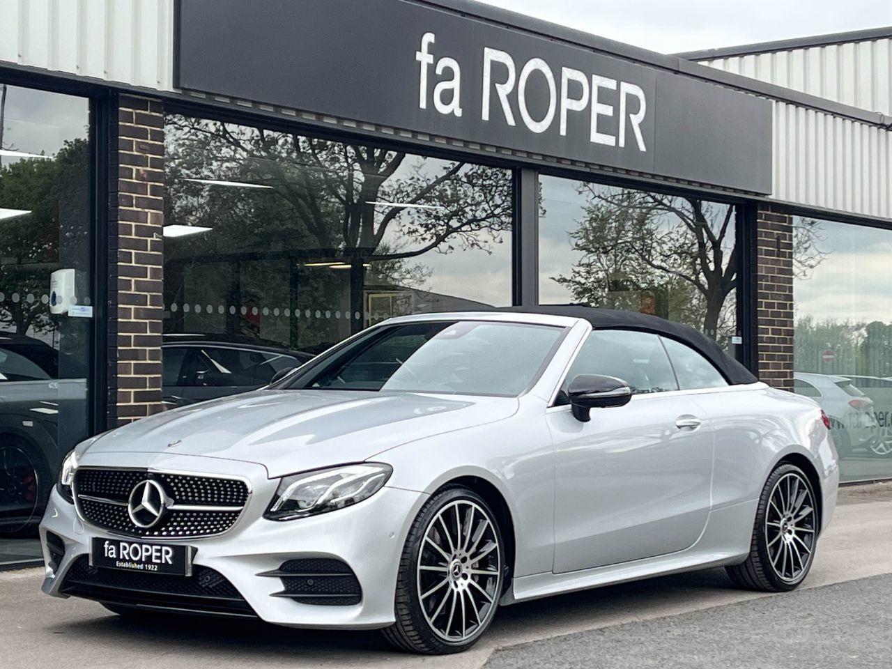 Mercedes-Benz E Class 2.0 E350 AMG Line Premium Plus Cabriolet 9G Tronic 313ps Convertible Petrol Iridium Silver Metallic