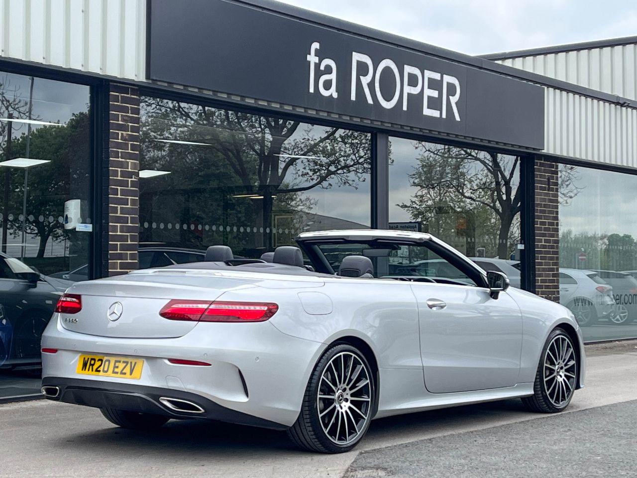Mercedes-Benz E Class 2.0 E350 AMG Line Premium Plus Cabriolet 9G Tronic 313ps Convertible Petrol Iridium Silver Metallic
