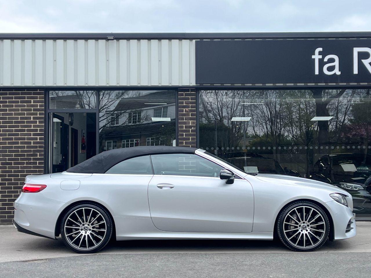 Mercedes-Benz E Class 2.0 E350 AMG Line Premium Plus Cabriolet 9G Tronic 313ps Convertible Petrol Iridium Silver Metallic