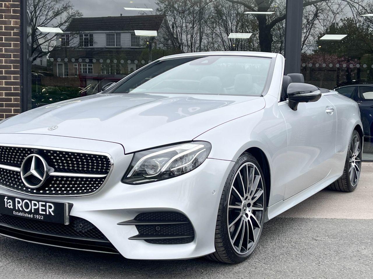 Mercedes-Benz E Class 2.0 E350 AMG Line Premium Plus Cabriolet 9G Tronic 313ps Convertible Petrol Iridium Silver Metallic