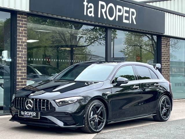 Mercedes-Benz A Class A35h 2.0 MHEV Premium Plus 4MATIC 7G DCT Auto 320ps Hatchback Petrol Cosmos Black Metallic