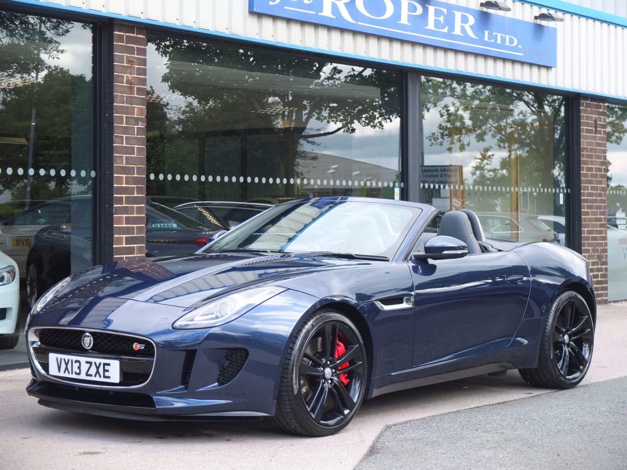 Jaguar F-Type Convertible 3.0 Supercharged V6 S Quickshift Auto 380ps +++Spec Convertible Petrol Indigo Blue PearlescentJaguar F-Type Convertible 3.0 Supercharged V6 S Quickshift Auto 380ps +++Spec Convertible Petrol Indigo Blue Pearlescent at fa Roper Ltd Bradford