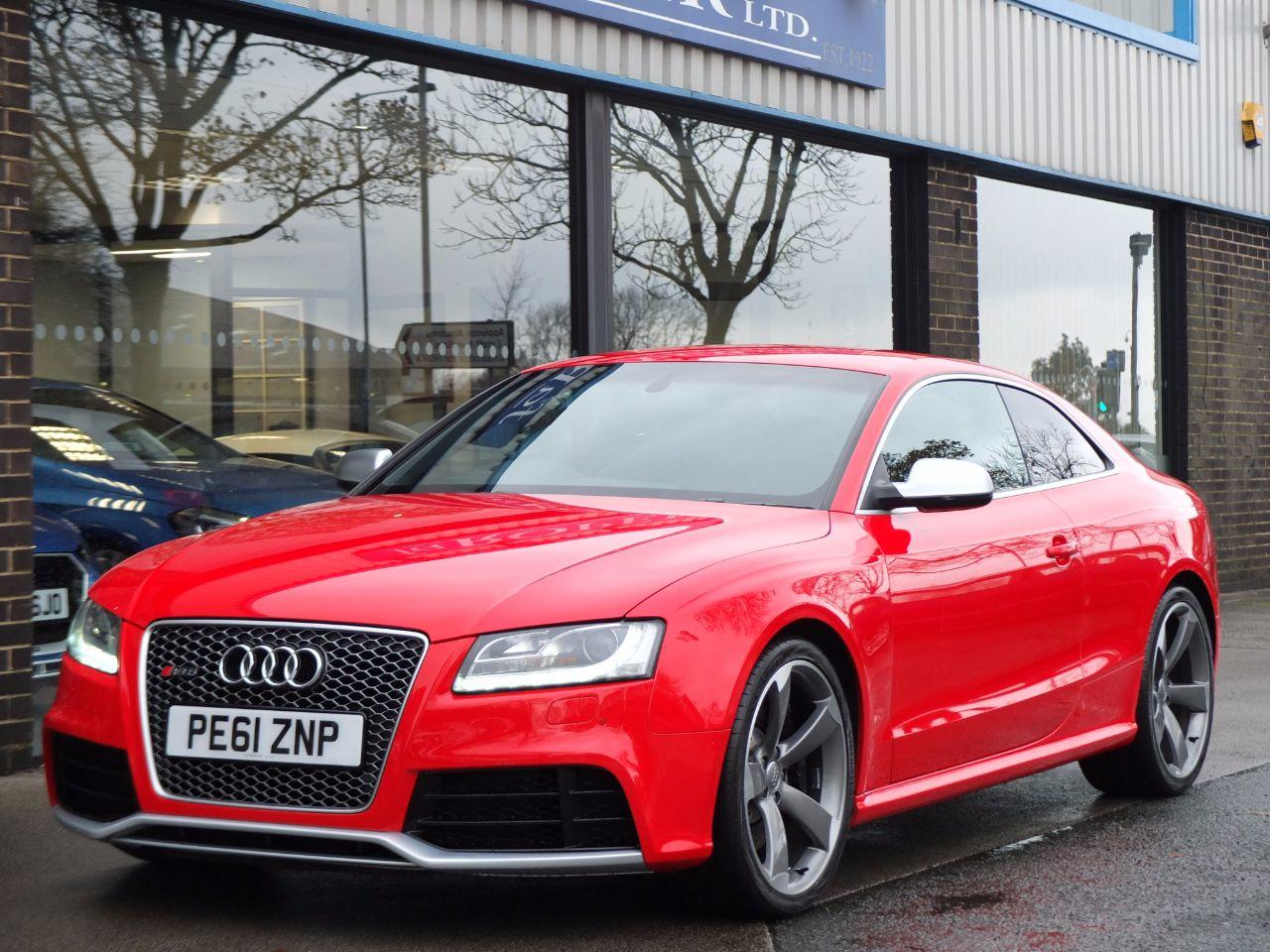 Audi RS5 4.2 FSI quattro (Bucket Seats, Miltek Exhaust, Tech Pack) Coupe Petrol Misano Red PearlAudi RS5 4.2 FSI quattro (Bucket Seats, Miltek Exhaust, Tech Pack) Coupe Petrol Misano Red Pearl at fa Roper Ltd Bradford