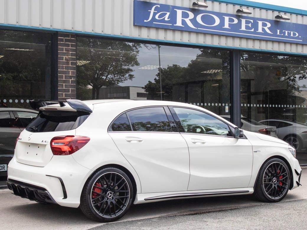 Mercedes-Benz A Class 2.0 A45 4MATIC Premium Auto 381ps +++Spec Hatchback Petrol Cirrus White