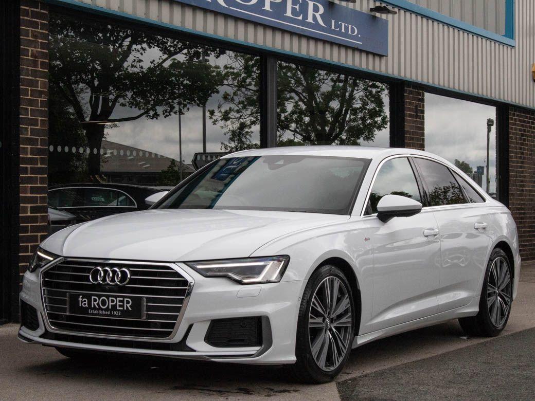 Audi A6 40 TDI S Line S tronic 204ps (2.0 TDI) Saloon Diesel Glacier White Metallic