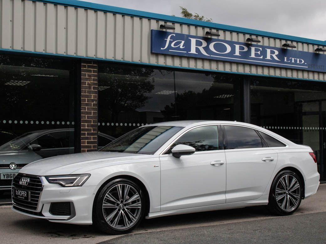 Audi A6 40 TDI S Line S tronic 204ps (2.0 TDI) Saloon Diesel Glacier White Metallic