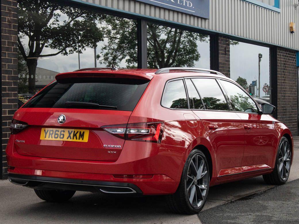 Skoda Superb 2.0 TDI CR Estate 190ps SportLine 4X4 DSG Auto Estate Diesel Corrida Red