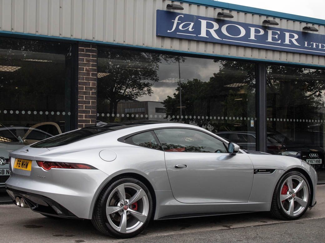 Jaguar F-type 3.0 Supercharged V6 R-Dynamic Auto 380ps Coupe Petrol Indus Silver Metallic