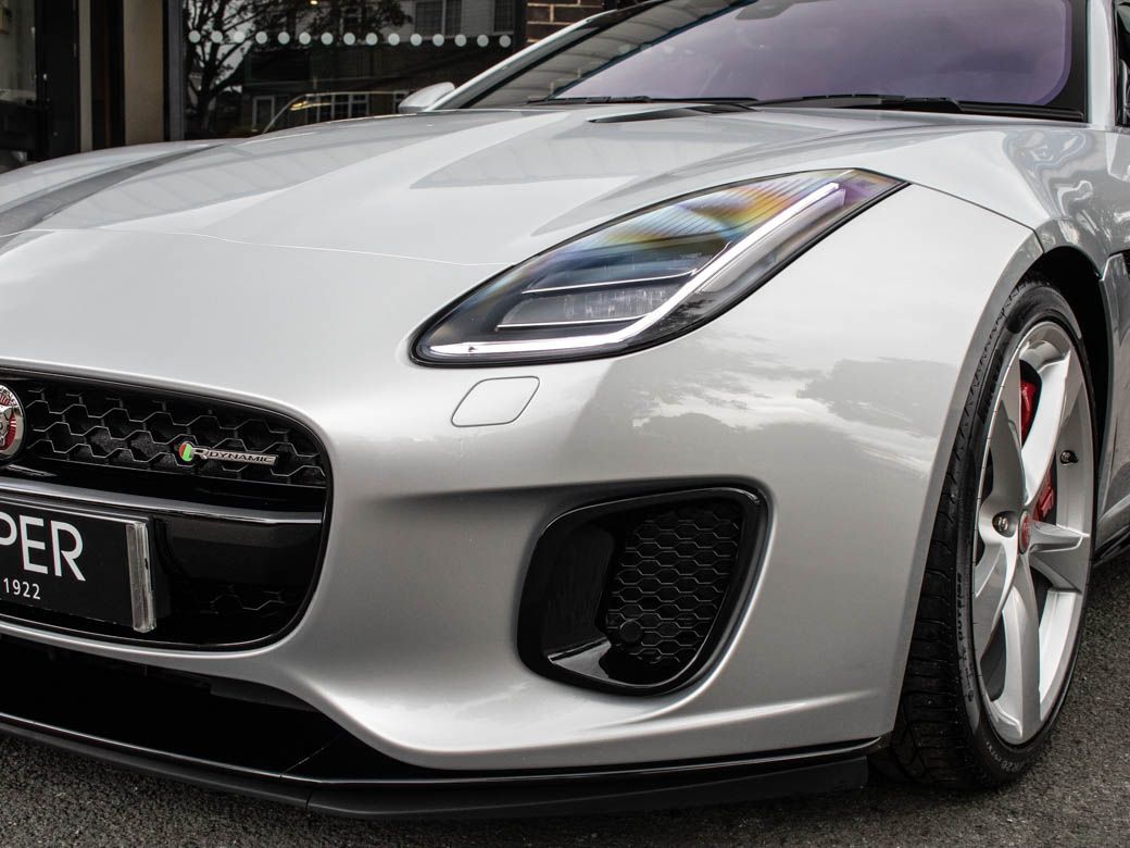 Jaguar F-type 3.0 Supercharged V6 R-Dynamic Auto 380ps Coupe Petrol Indus Silver Metallic