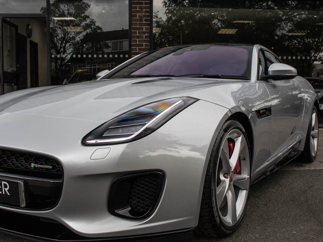 Jaguar F-type 3.0 Supercharged V6 R-Dynamic Auto 380ps Coupe Petrol Indus Silver Metallic