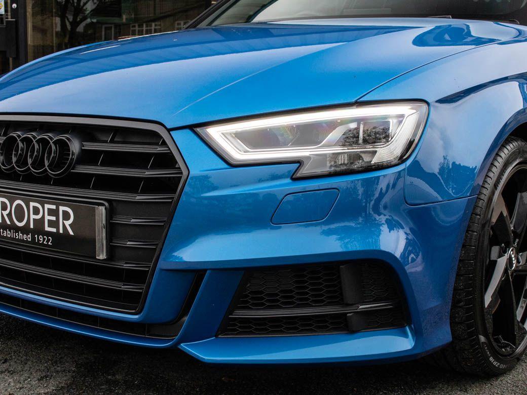 Audi A3 2.0 S3 TFSI quattro Black Edition 3 door S tronic 310ps Hatchback Petrol Ara Blue Crystal Effect