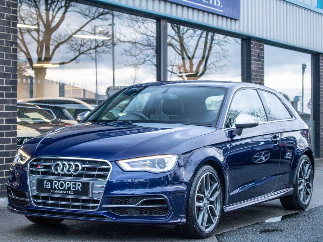 Audi A3 2.0 S3 TFSI quattro 3 door S tronic Hatchback Petrol Estoril Blue MetallicAudi A3 2.0 S3 TFSI quattro 3 door S tronic Hatchback Petrol Estoril Blue Metallic at fa Roper Ltd Bradford